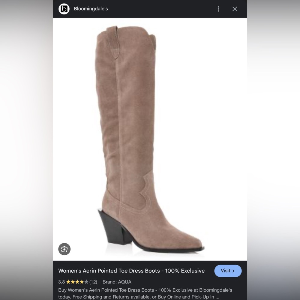 AQUA Aerin Suede Boots in Mink